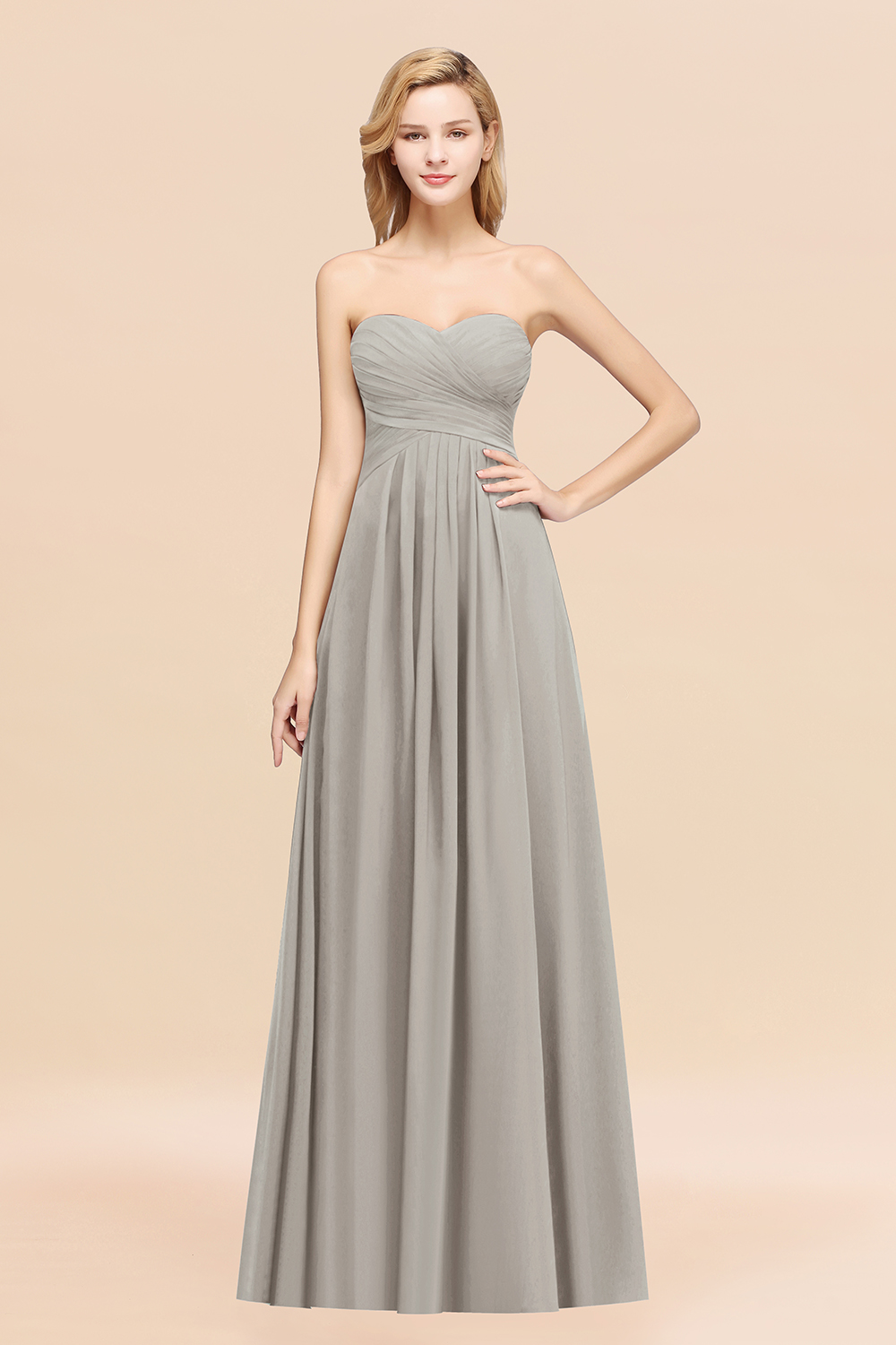 BMbridal Vintage Sweetheart Long Grape Affordable Bridesmaid Dresses Online-BMbridal