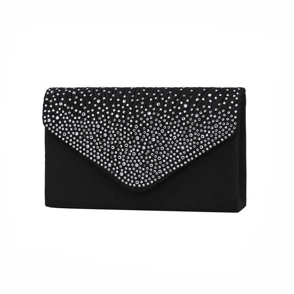 Envelope Clutch Bags with Crystal Rhinestones