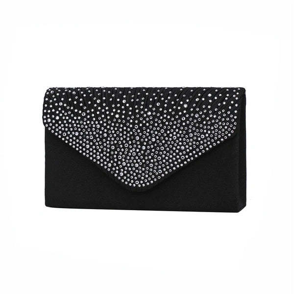 Envelope Clutch Bags with Crystal Rhinestones