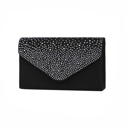 Envelope Clutch Bags with Crystal Rhinestones