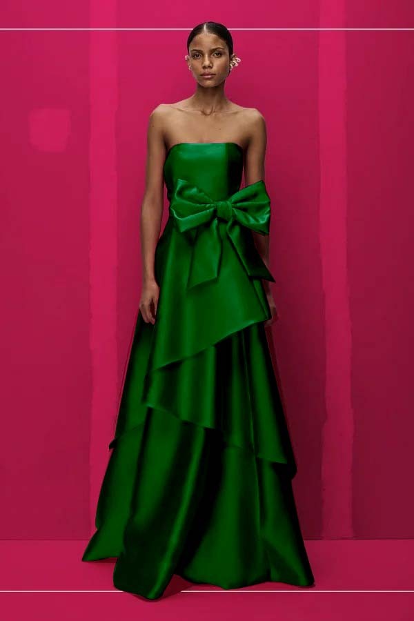 Chic Strapless Sleeveless Long Prom Dress With Pleated Bowknot