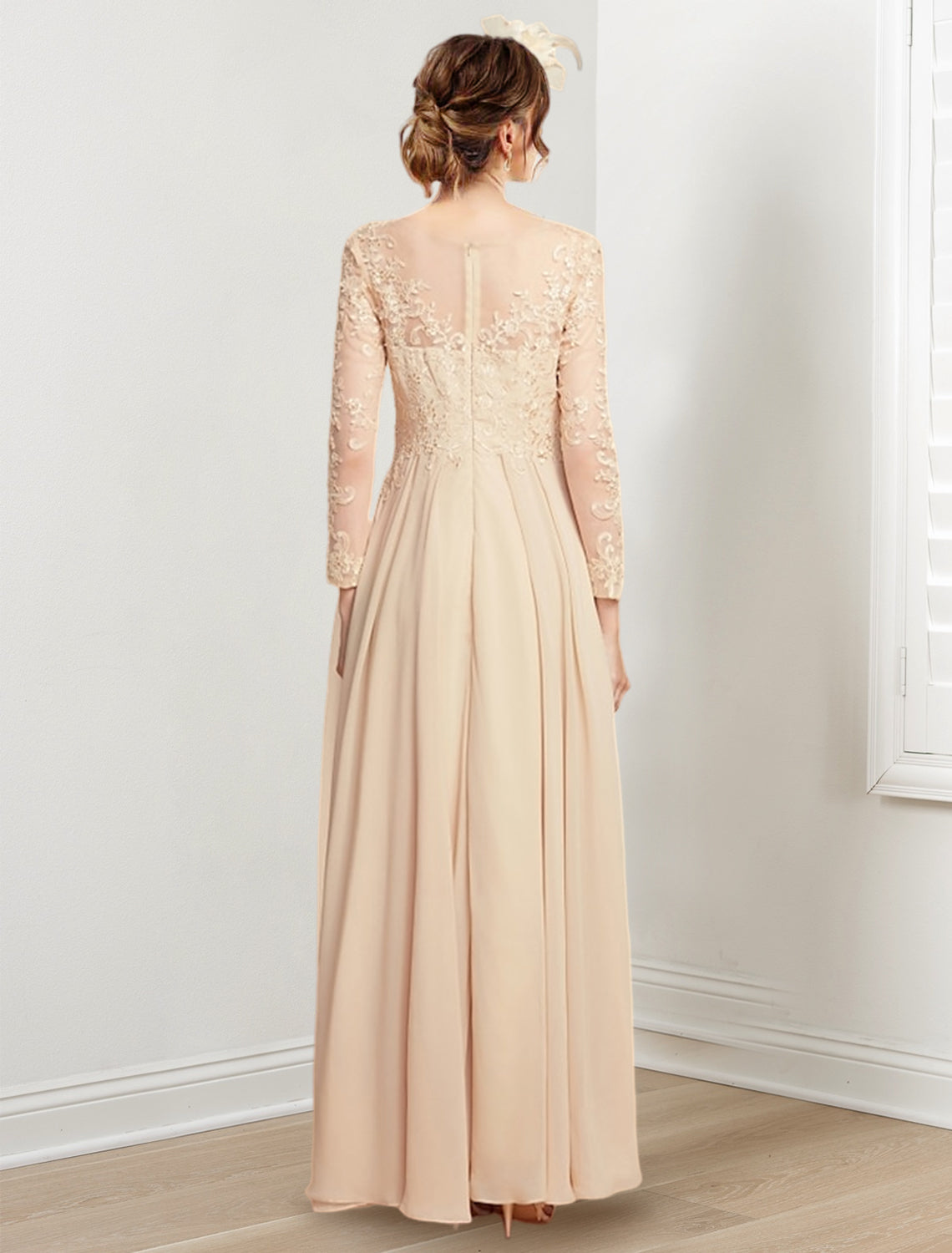 Jewel Neck Mother of the Bride A-Line Princess Dresses