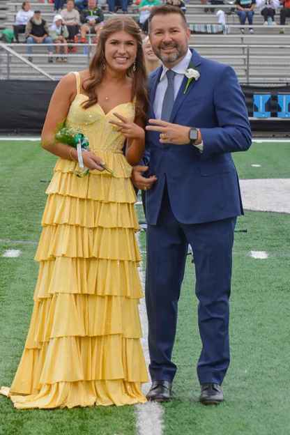 Sparkly Gold Off the Shoulder A-Line Tiered Long Corset Prom Dress with Beading