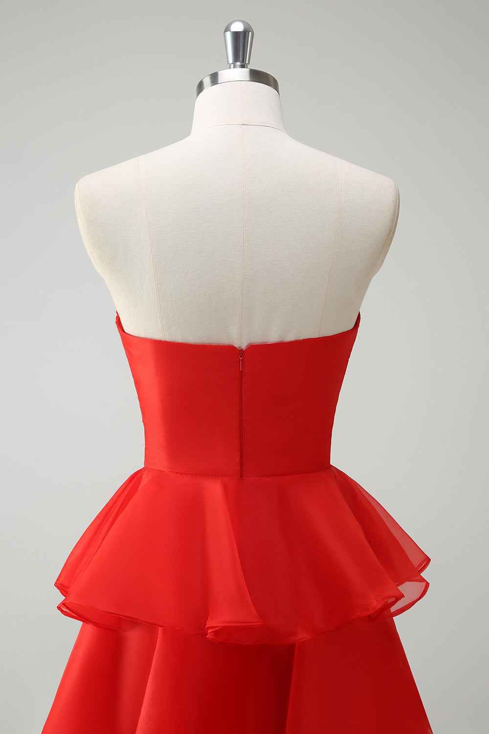 Royal Blue Sweetheart Chiffon A-Line Tiered Long Prom Dress with Slit