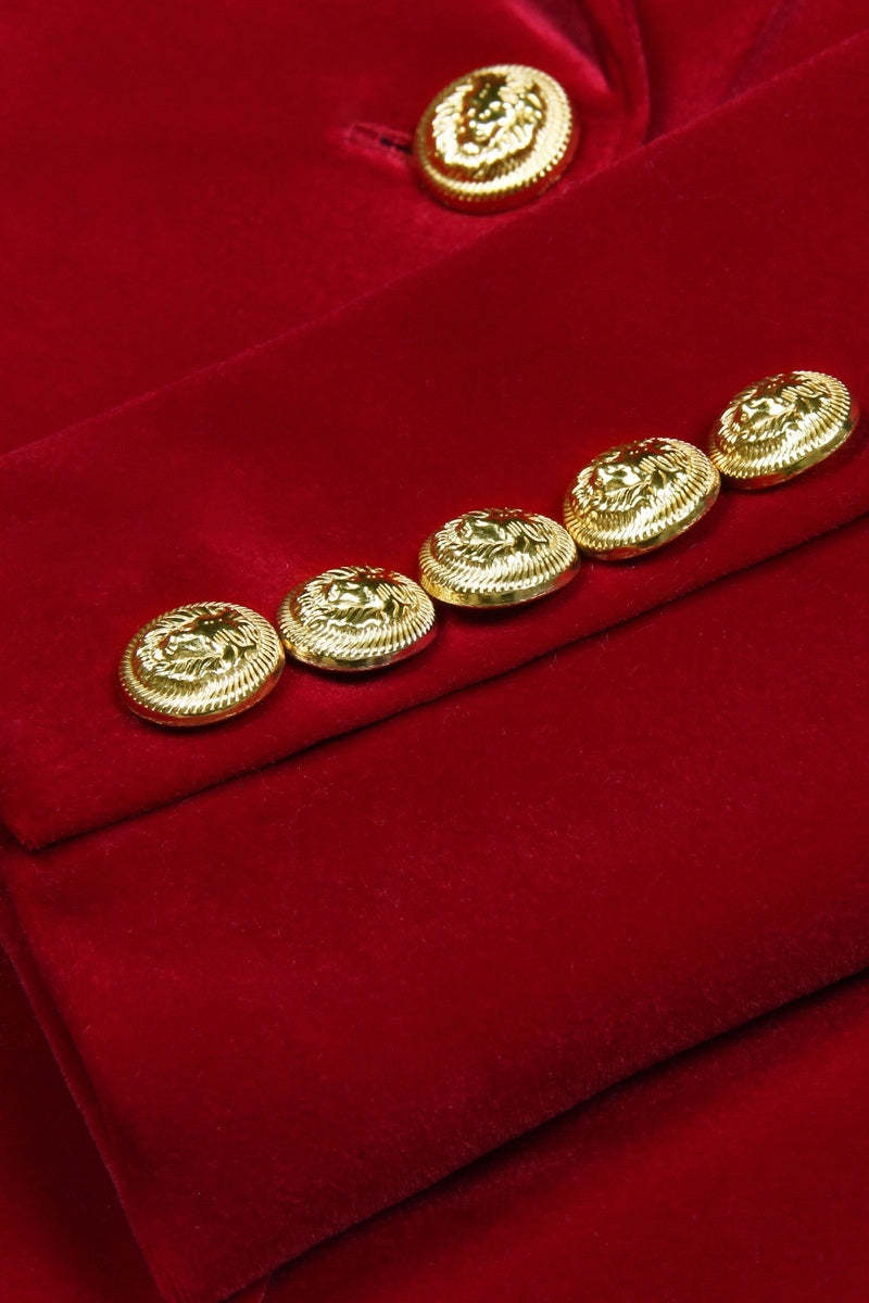 Fitted Navy Double Breasted 2-Piece Suit for Women