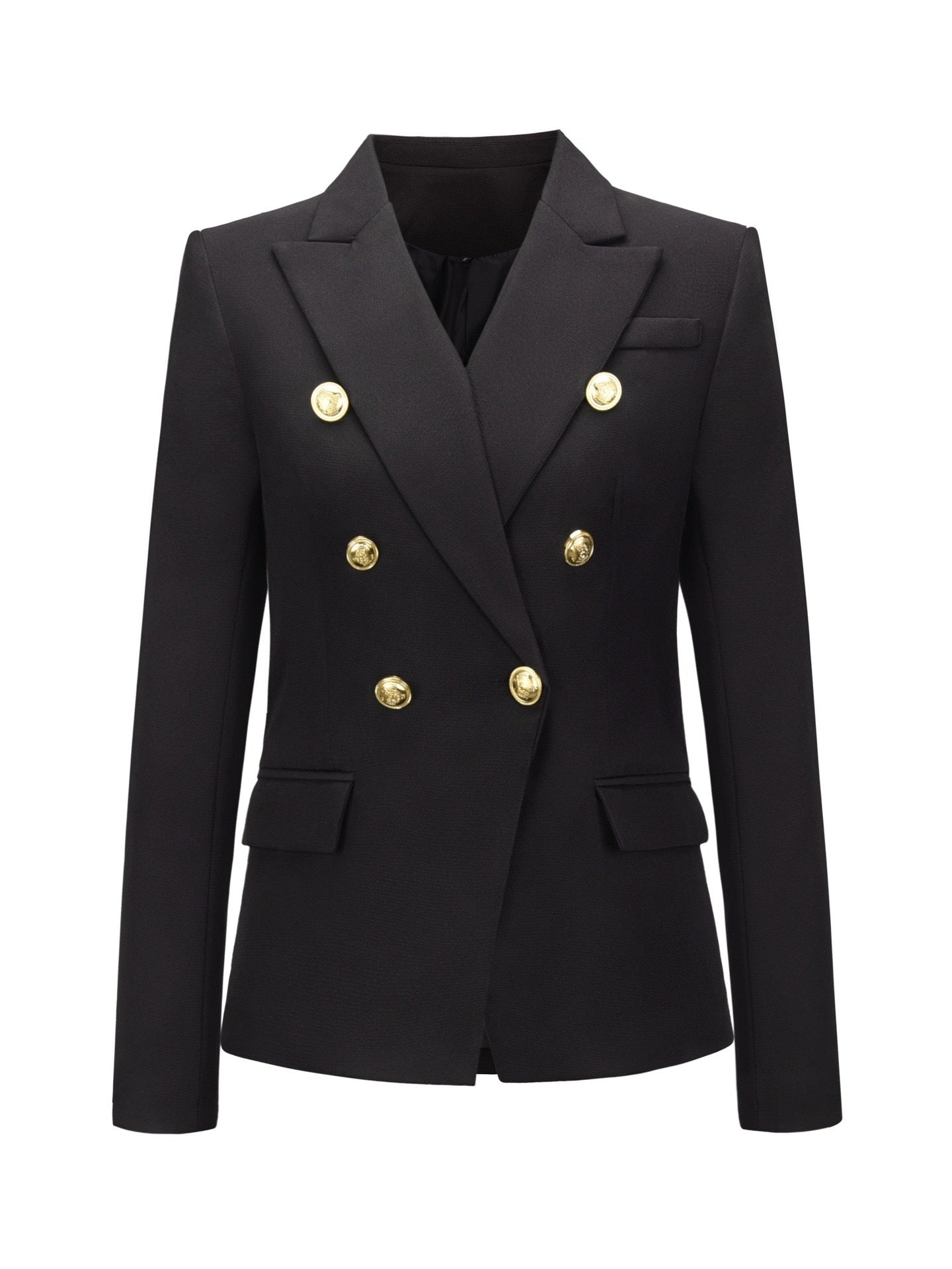 Double Breasted Peak Lapel Blazer For Women