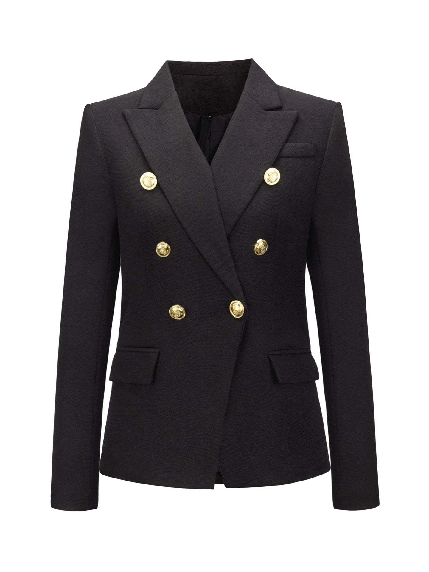 Double Breasted Peak Lapel Blazer For Women