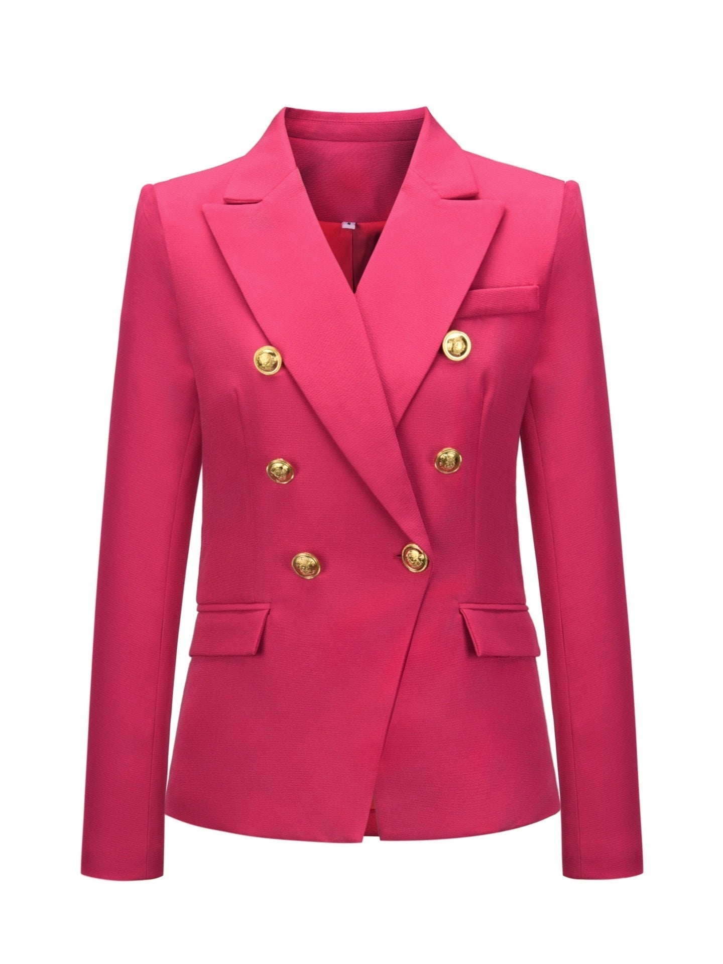 Double Breasted Peak Lapel Blazer For Women