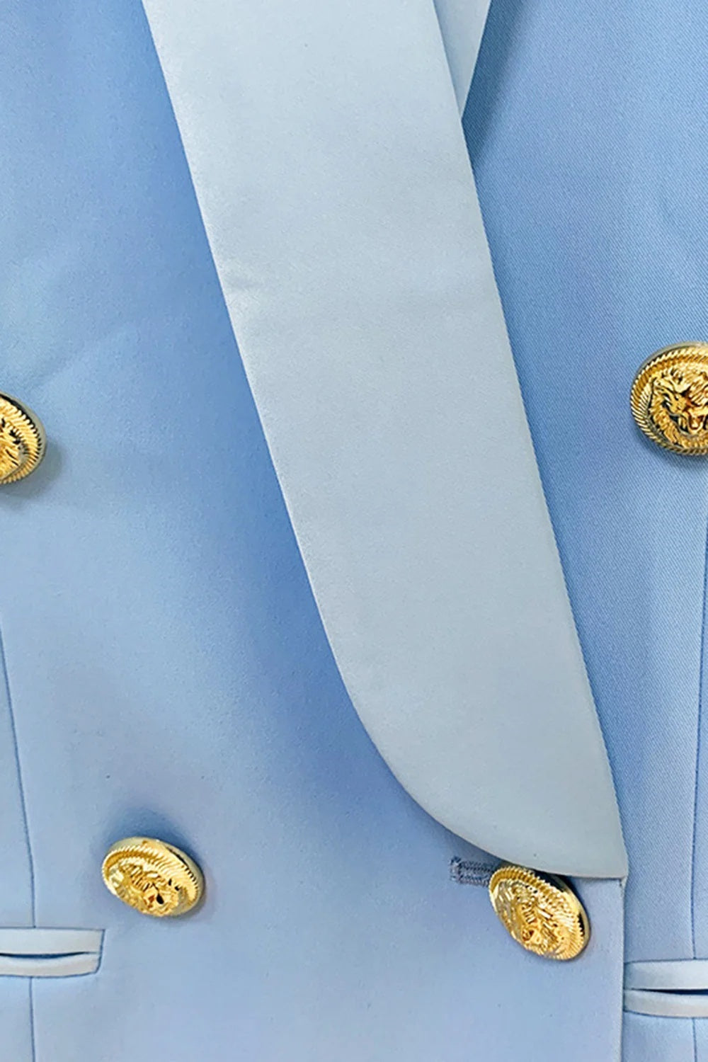 Button-Front Satin Blazer Dress with Lapel for Women