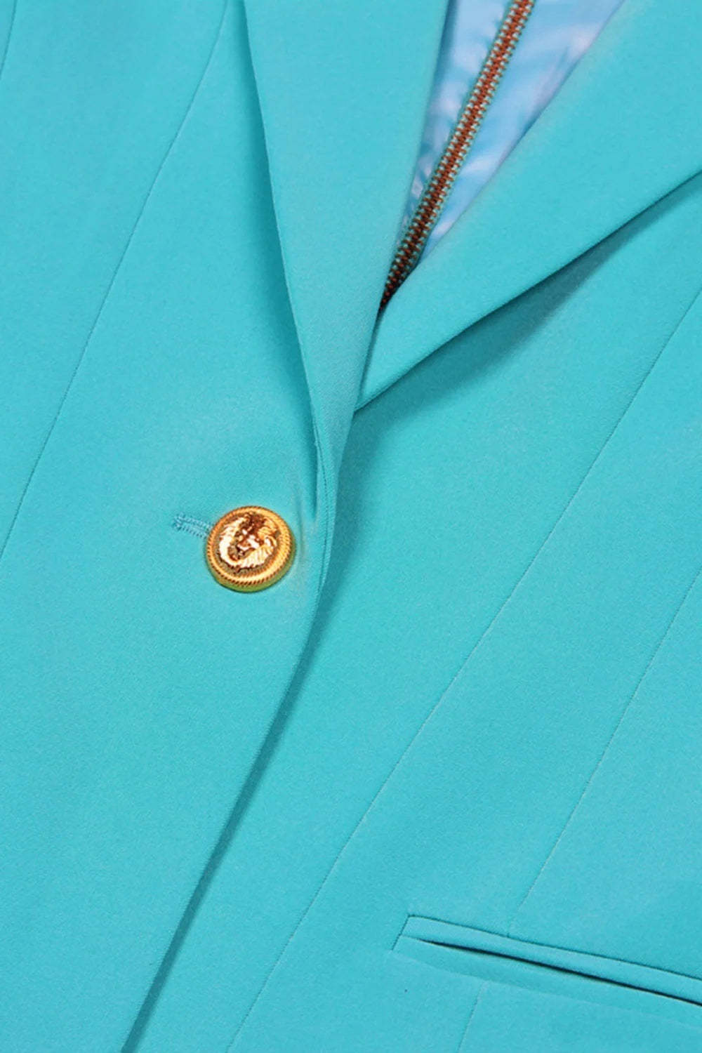 Single-Breasted Button Blazer for Women with Peak Lapel and Long Sleeves