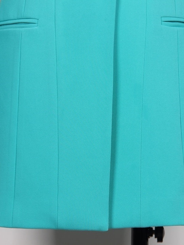 Single-Breasted Button Blazer for Women with Peak Lapel and Long Sleeves