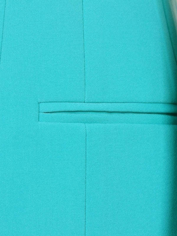 Single-Breasted Button Blazer for Women with Peak Lapel and Long Sleeves