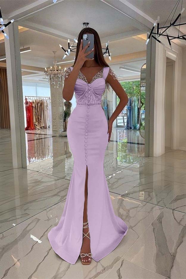 Amazing Mint Green Cap Sleeves Prom Dress Long Front Slit With Buttons Beads