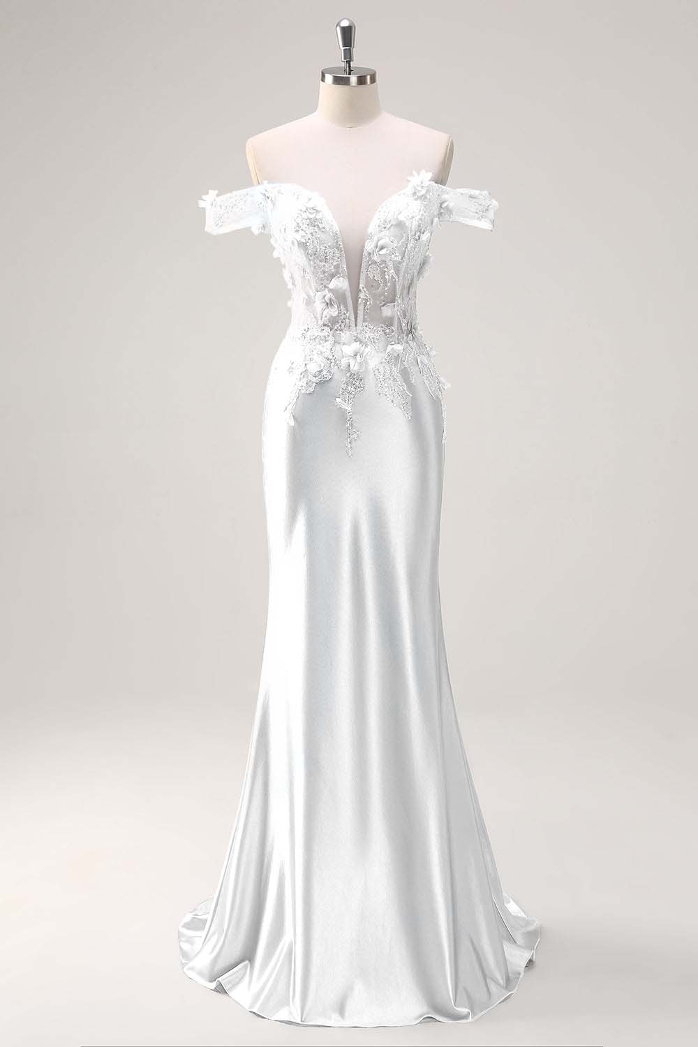 Strapless Sleeveless Long Mermaid Prom Dress With Appliques Pleated