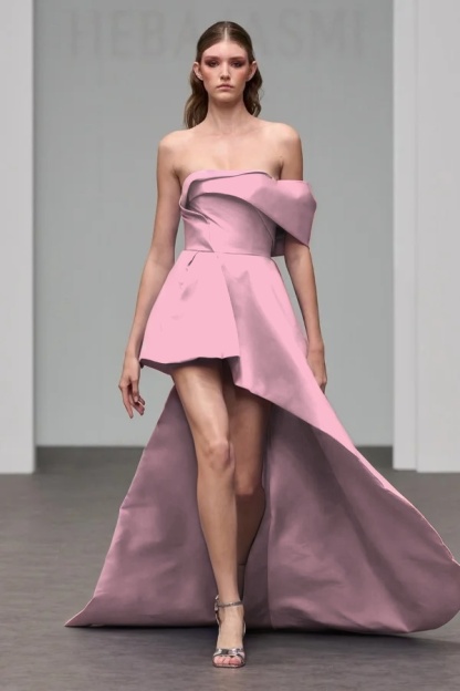 One Shoulder Sleeveless A Line Short Prom Dress With Pleated