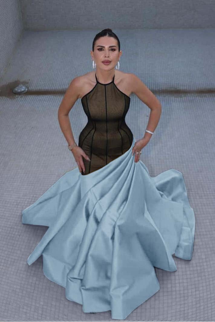 Stunning Halter Sleeveless Long Mermaid Prom Dress With Pleated