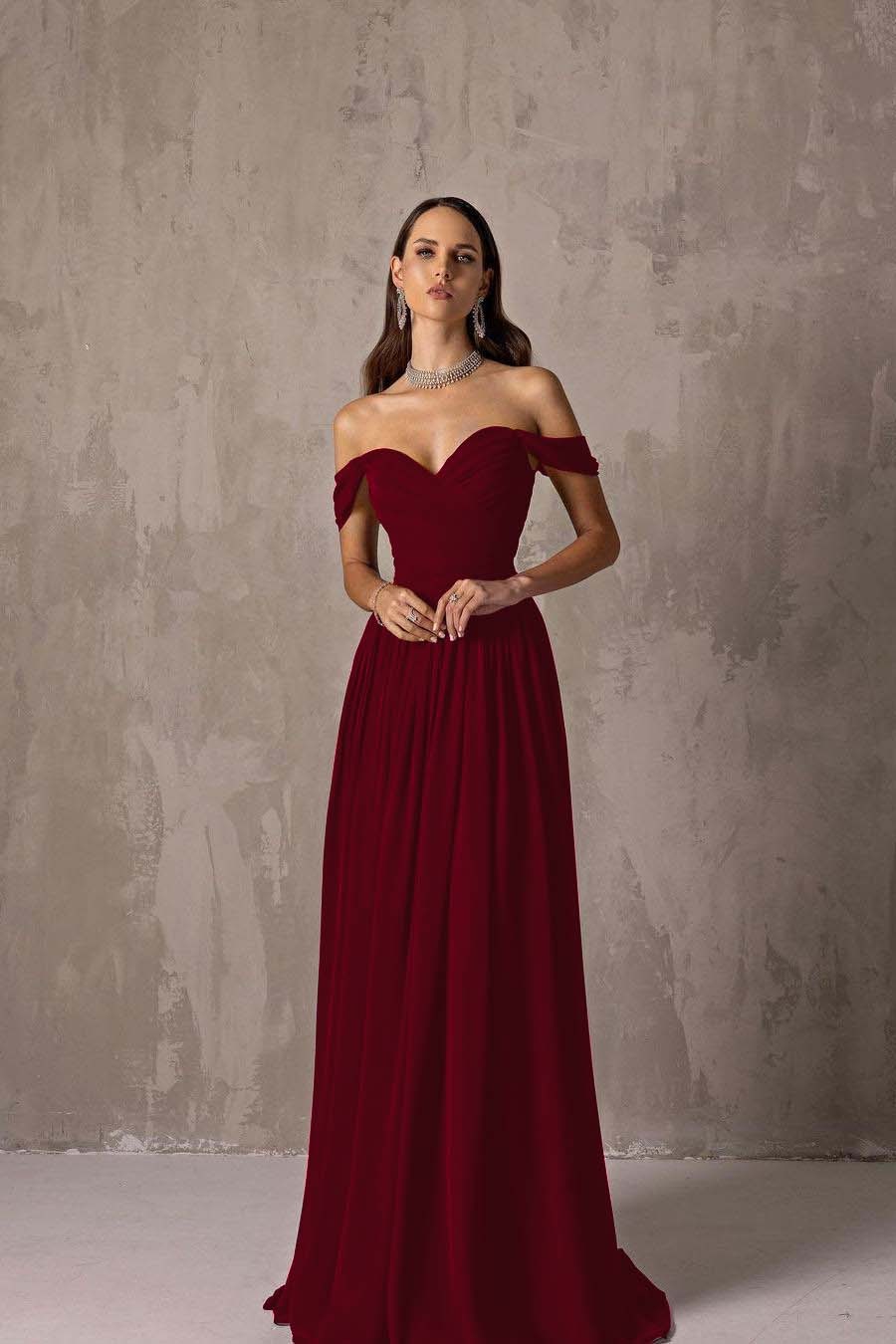 Off the Shoulder Strapless Sleeveless Long Prom Dress With Ruffles