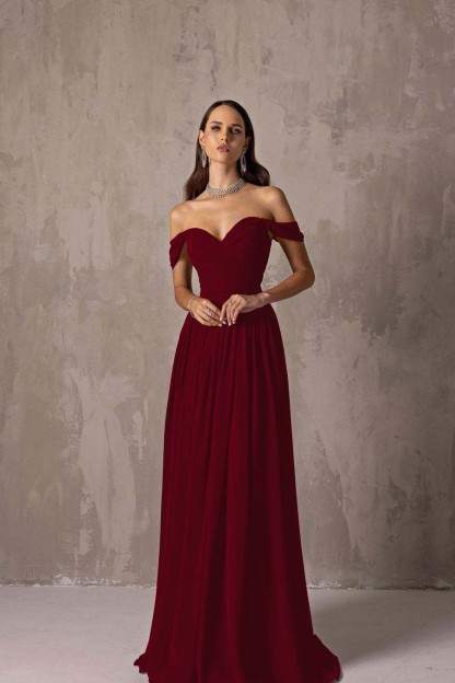 Off the Shoulder Strapless Sleeveless Long Prom Dress With Ruffles