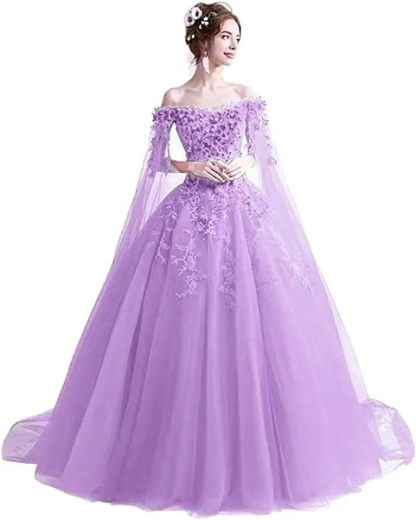Women's Off The Shoulder Dress Masquerade Ball Gowns Prom Dress 2025-BMbridal.UK
