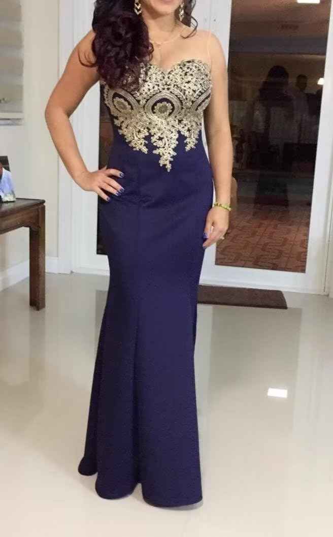 Women's Lace Applique Long Formal Mermaid Evening Prom Dresses-BMbridal.UK