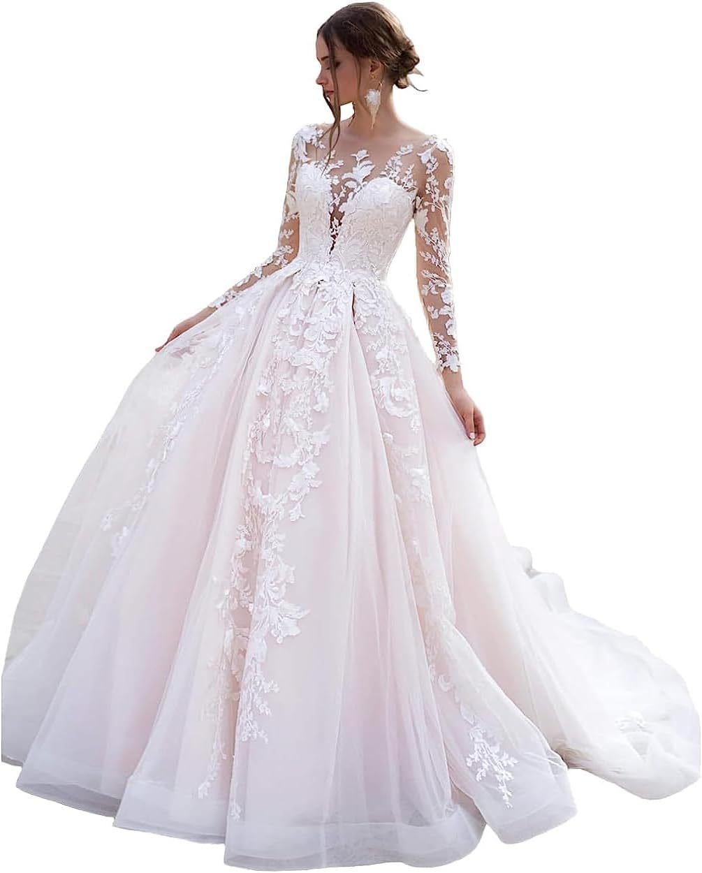 Lace Appliqued Wedding Dresses for Bride 2025 Beach Wedding Bridal Gowns for Women SE002-BMbridal.UK