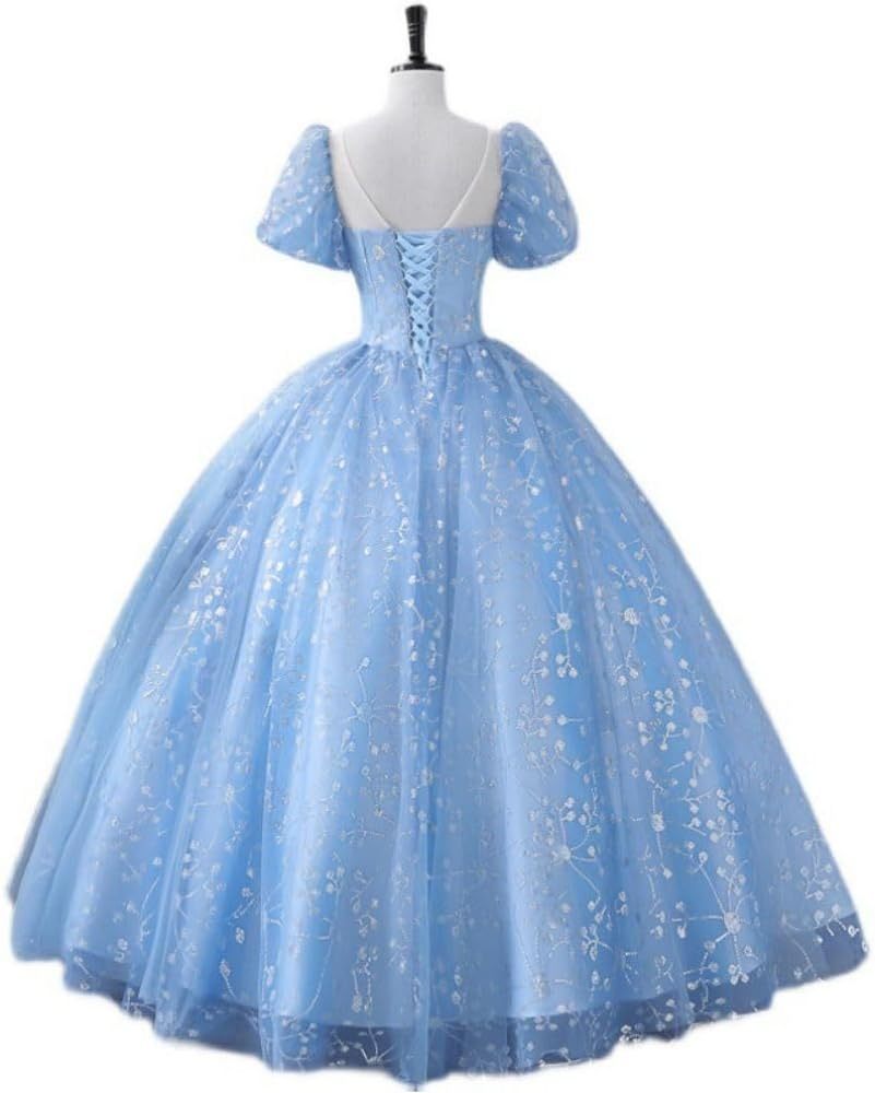 BMbride Women's Beading Sweetheart Ball Gown Tulle Layed Long Quinceanera Dress-BMbridal.UK