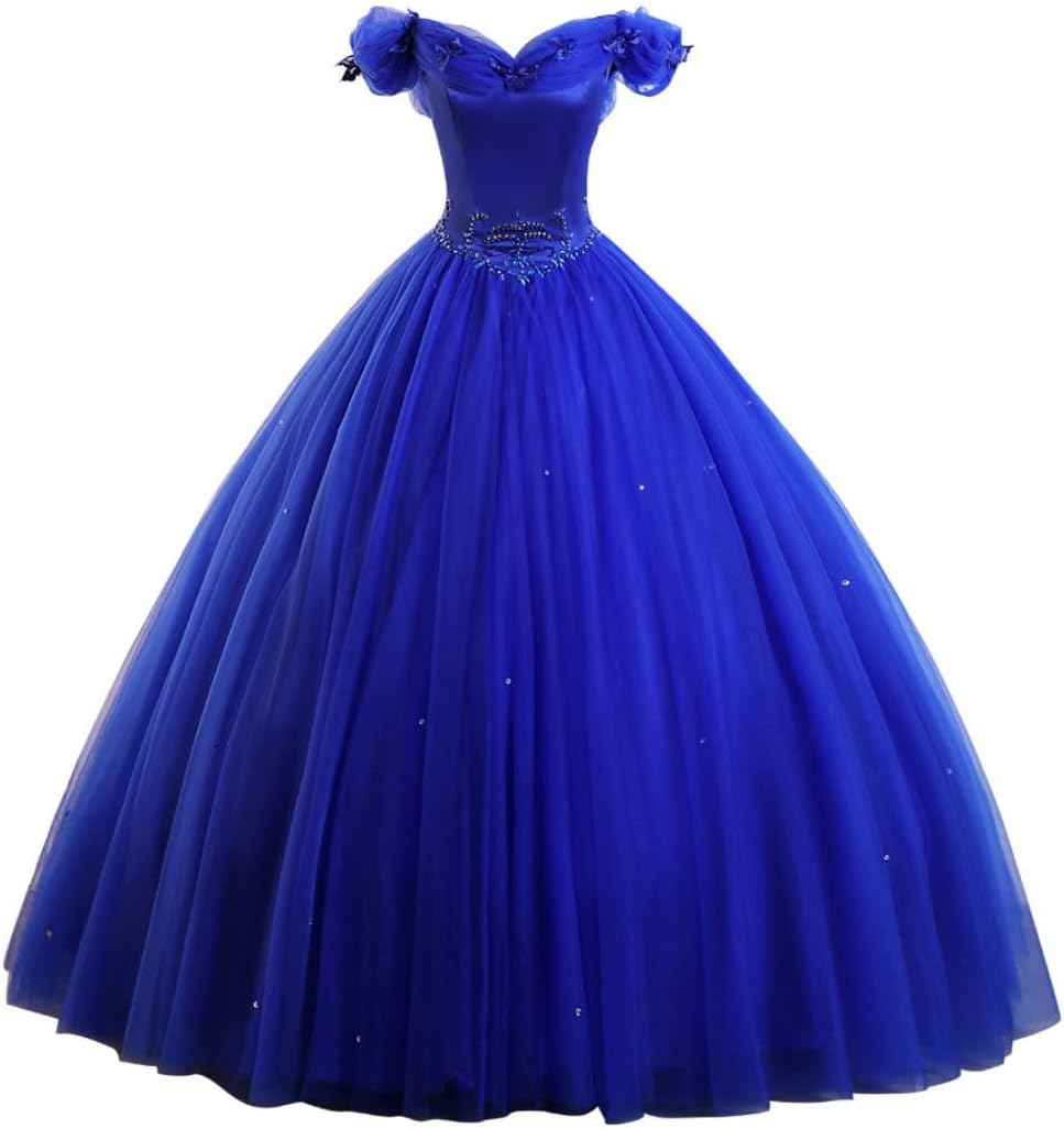 BMbride Women's Beading Sweetheart Ball Gown Tulle Layed Long Quinceanera Dress-BMbridal.UK