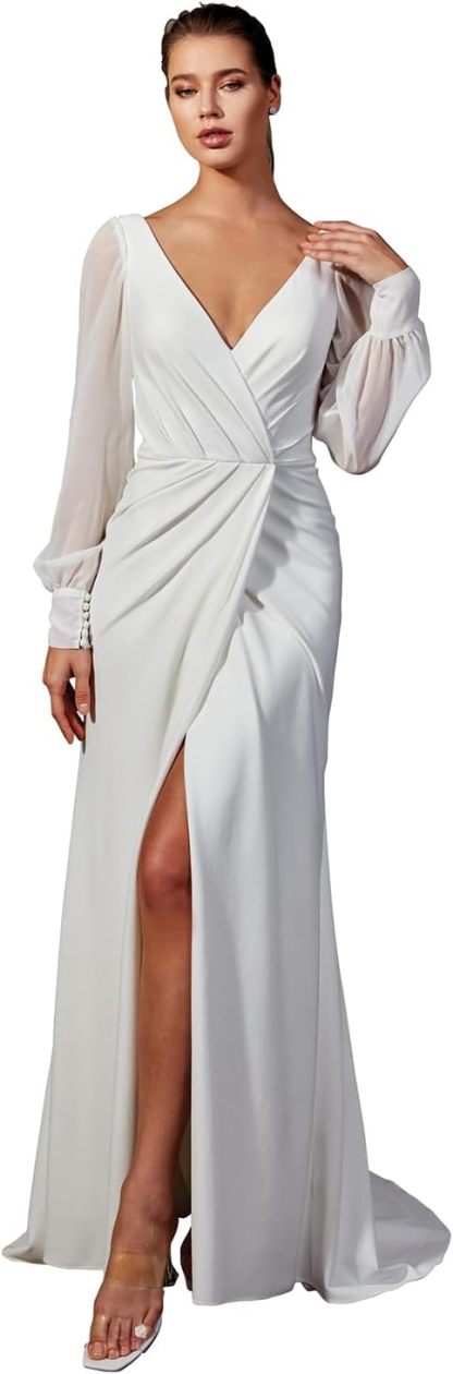 Lace Appliqued Wedding Dresses for Bride 2025 Beach Wedding Bridal Gowns for Women SE002-BMbridal.UK