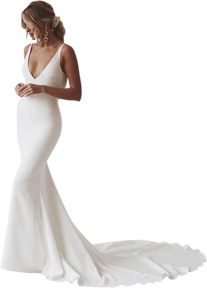 Lace Appliqued Wedding Dresses for Bride 2025 Beach Wedding Bridal Gowns for Women SE002-BMbridal.UK