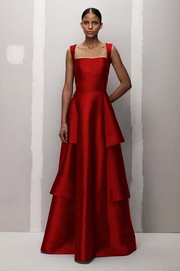 Charming Straps Sleeveless High Waist Long Prom Dress With Pleated