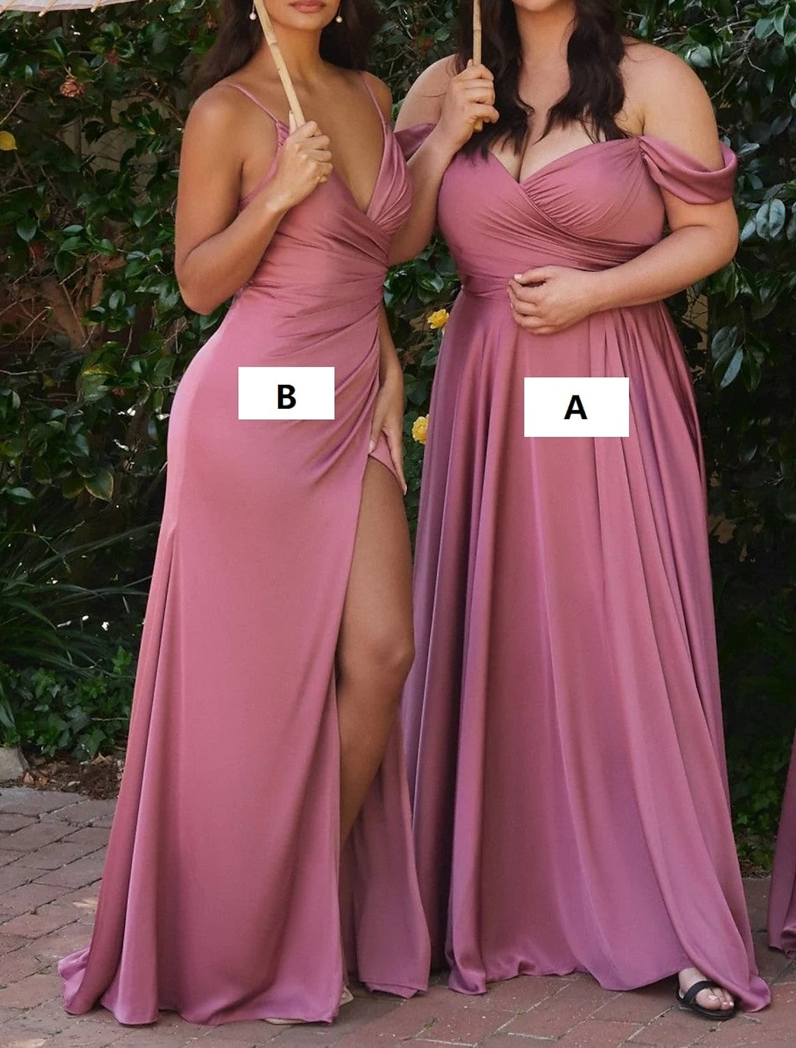 Floor-length A-Line Princess Bridesmaid Dresses With Ruffles and Off-the-Shoulder Design