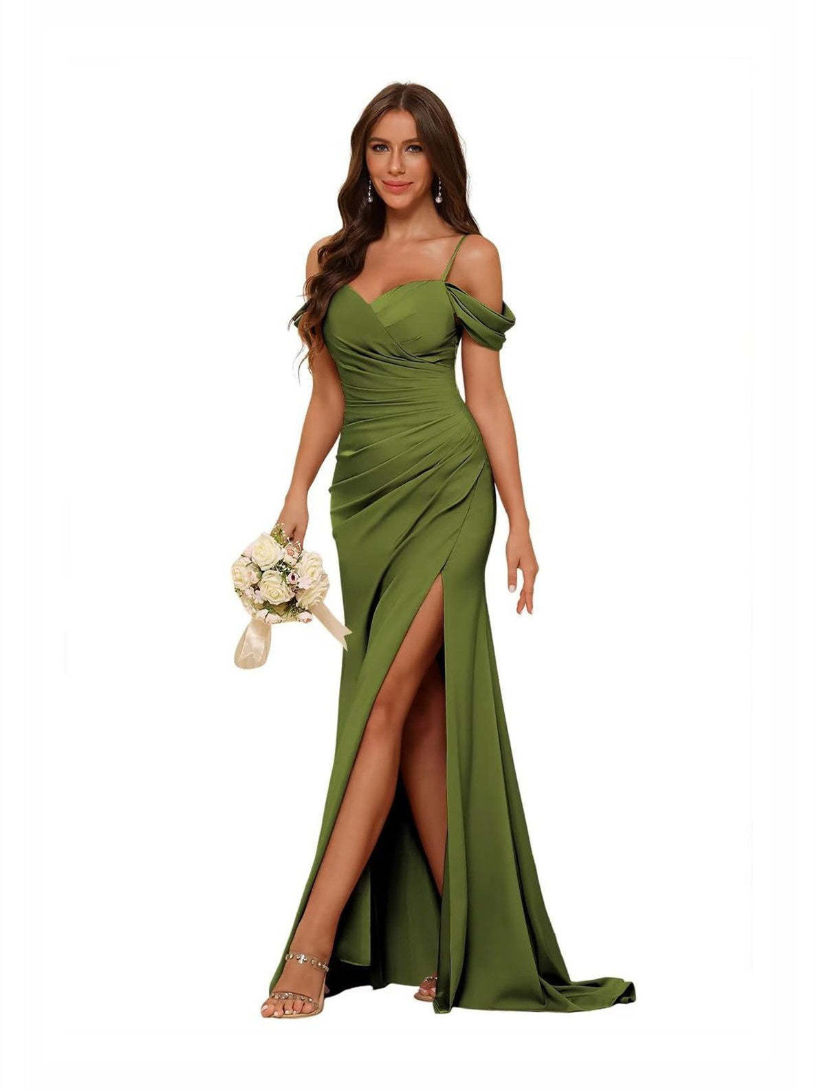 Sweetheart Sleeveless Floor-Length Bridesmaid Dresses in Mermaid/Trumpet Style
