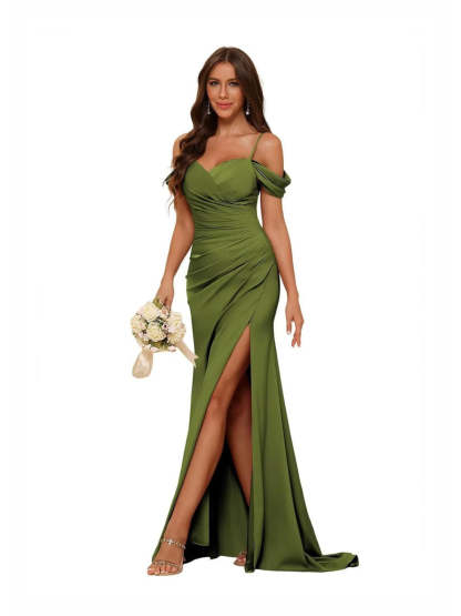 Sweetheart Sleeveless Floor-Length Bridesmaid Dresses in Mermaid/Trumpet Style