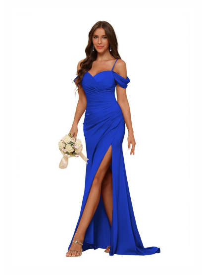 Sweetheart Sleeveless Floor-Length Bridesmaid Dresses in Mermaid/Trumpet Style