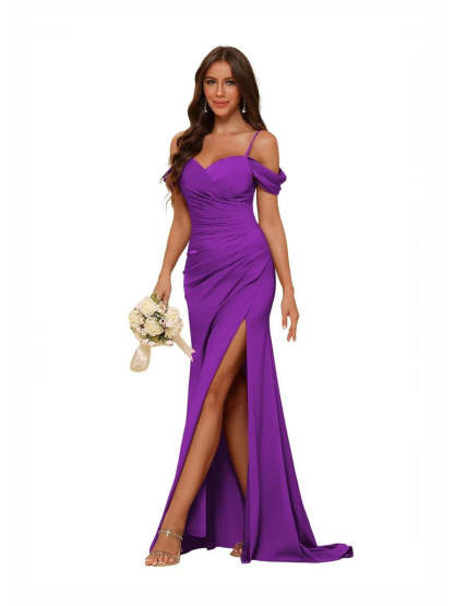 Sweetheart Sleeveless Floor-Length Bridesmaid Dresses in Mermaid/Trumpet Style