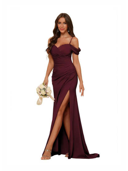 Sweetheart Sleeveless Floor-Length Bridesmaid Dresses in Mermaid/Trumpet Style
