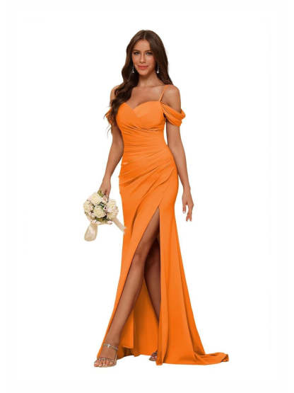 Sweetheart Sleeveless Floor-Length Bridesmaid Dresses in Mermaid/Trumpet Style