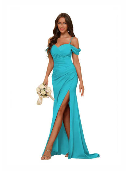 Sweetheart Sleeveless Floor-Length Bridesmaid Dresses in Mermaid/Trumpet Style
