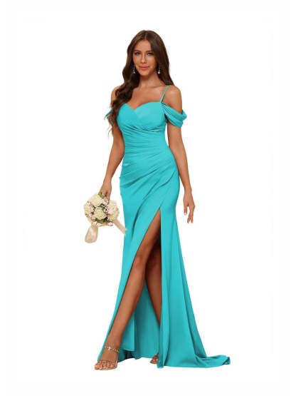Sweetheart Sleeveless Floor-Length Bridesmaid Dresses in Mermaid/Trumpet Style