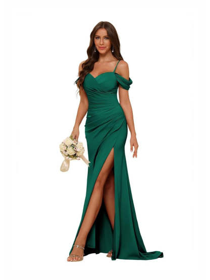 Sweetheart Sleeveless Floor-Length Bridesmaid Dresses in Mermaid/Trumpet Style