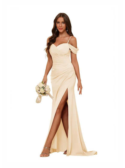 Sweetheart Sleeveless Floor-Length Bridesmaid Dresses in Mermaid/Trumpet Style