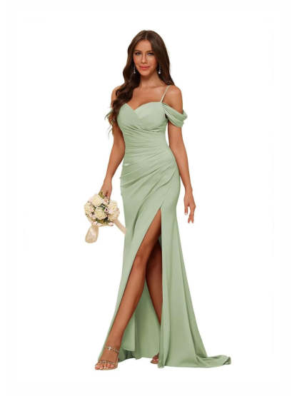 Sweetheart Sleeveless Floor-Length Bridesmaid Dresses in Mermaid/Trumpet Style