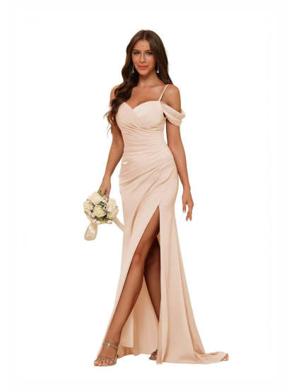 Sweetheart Sleeveless Floor-Length Bridesmaid Dresses in Mermaid/Trumpet Style
