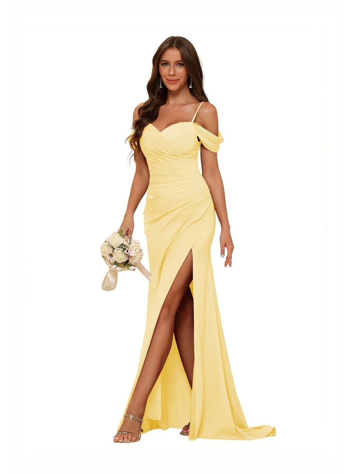 Sweetheart Sleeveless Floor-Length Bridesmaid Dresses in Mermaid/Trumpet Style