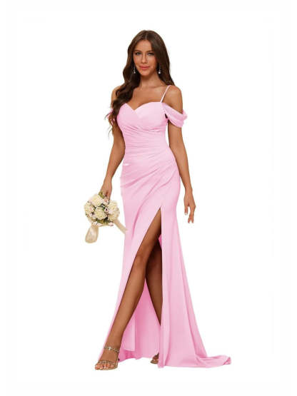 Sweetheart Sleeveless Floor-Length Bridesmaid Dresses in Mermaid/Trumpet Style