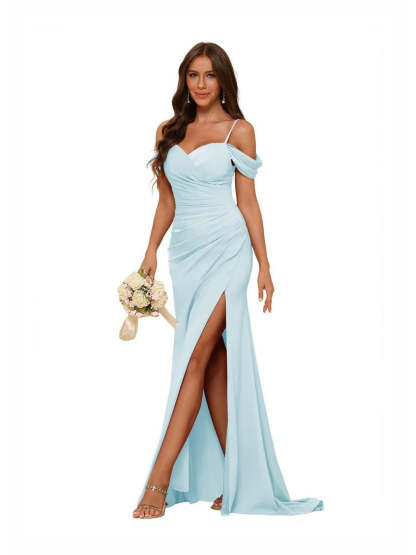 Sweetheart Sleeveless Floor-Length Bridesmaid Dresses in Mermaid/Trumpet Style