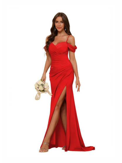 Sweetheart Sleeveless Floor-Length Bridesmaid Dresses in Mermaid/Trumpet Style