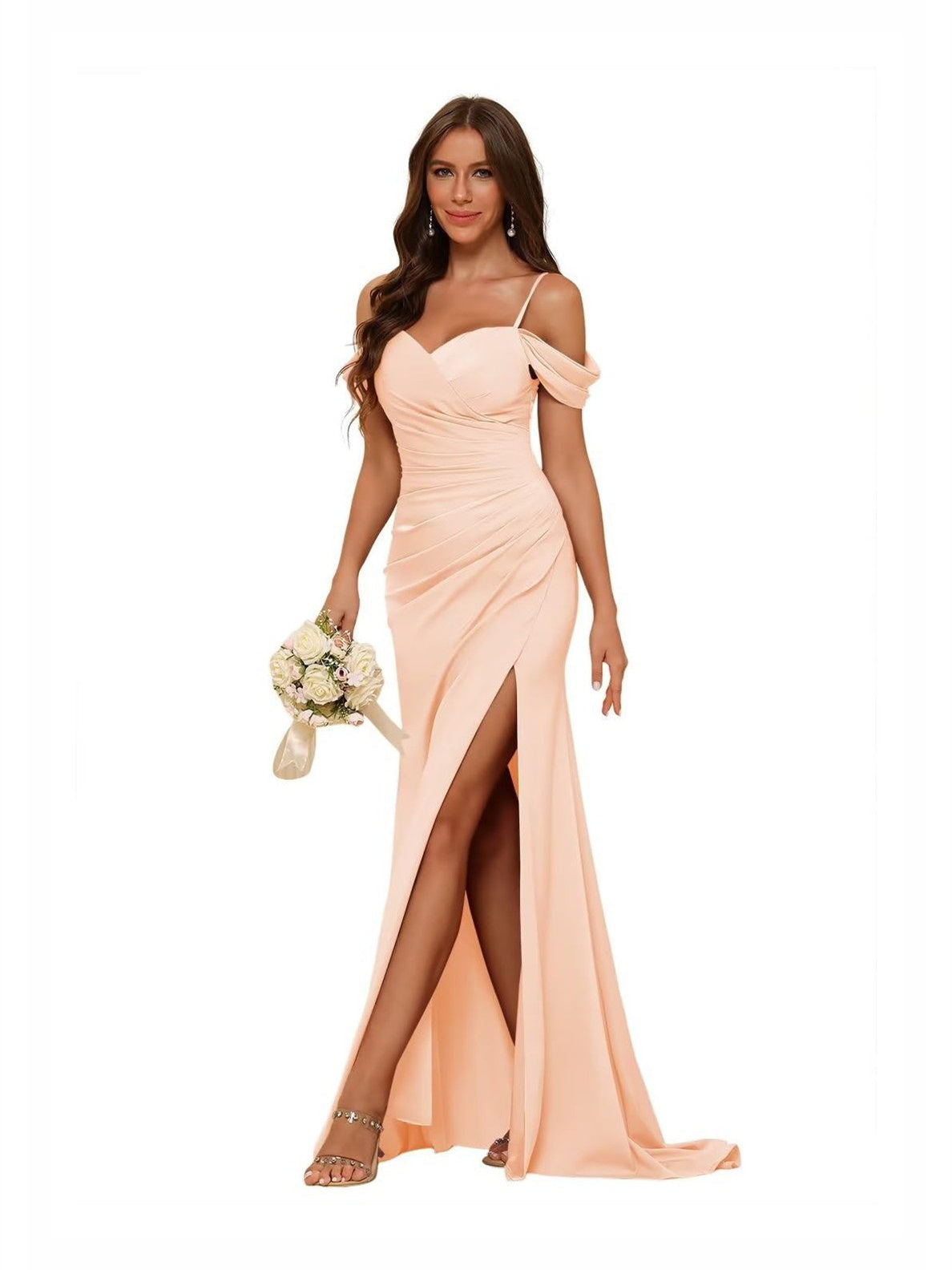 Sweetheart Sleeveless Floor-Length Bridesmaid Dresses in Mermaid/Trumpet Style