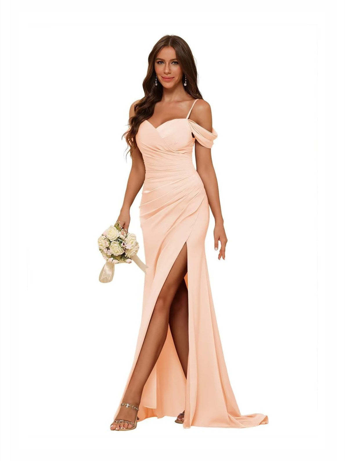 Sweetheart Sleeveless Floor-Length Bridesmaid Dresses in Mermaid/Trumpet Style