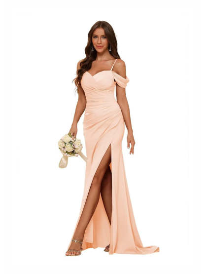 Sweetheart Sleeveless Floor-Length Bridesmaid Dresses in Mermaid/Trumpet Style